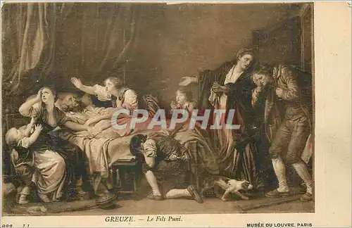 Cartes postales Musee du Louvre Paris Greuze Le Fils Puni