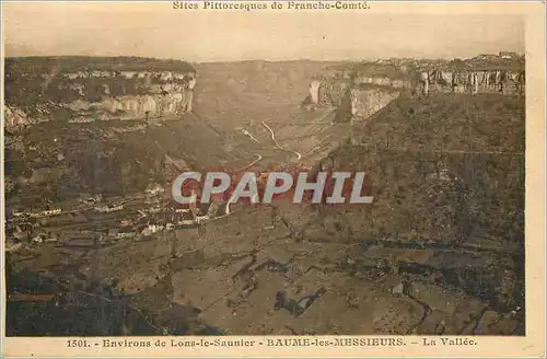 Cartes postales Sites Pittoresques de Franche Comte Environs de Lons le Saunier Baume les Messieurs La Vallee