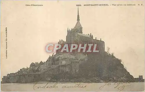 Ansichtskarte AK Mont Saint Michel Vue prise au Nord Est