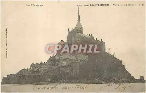 Cartes postales Mont Saint Michel Vue prise au Nord Est