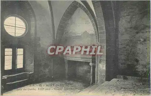 Cartes postales Mont Saint Michel Salle des Gardes XIIIe Siecle Guards