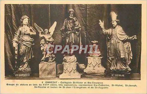 Cartes postales Ennezat Collegiale St Victor et Ste Couronne