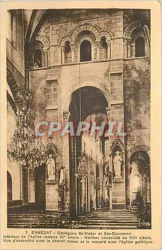 Ansichtskarte AK Ennezat Collegiale St Victor et Ste Couronne Interieur de l'Eglise