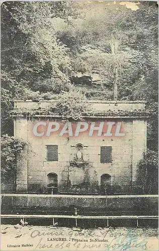 Cartes postales Langres Fontaine St Nicolas
