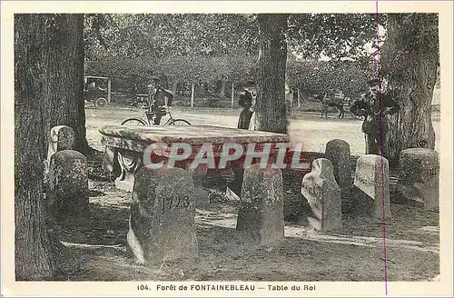 Cartes postales Foret de Fontainebleau Table du Roi Velo Cycle