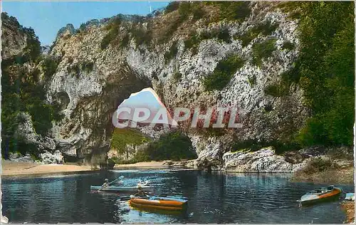 Moderne Karte Les Gorges de l'Ardeche Les Grands Paysages du Vivarais Le Pont d'Arc