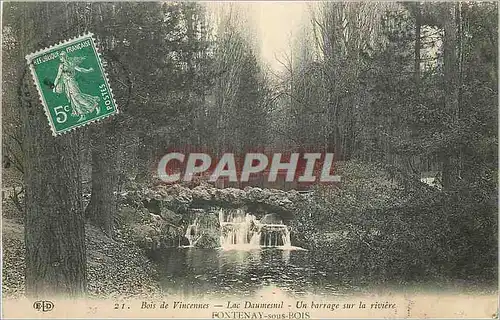 Ansichtskarte AK Bois de Vincennes Fontenay sous Bois Lac Daumesnil Un Barrage sur la Riviere