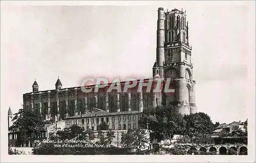 Moderne Karte Albi La Cathedrale Vue d'Ensemble Cote Nord