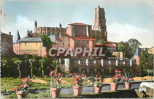 Moderne Karte Albi (Tarn) La Basilique Ste Cecile (XIIIe S) et le Palais de la Berbie