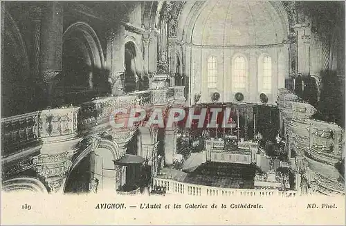 Cartes postales Avignon L'Autel et les Galeries de la Cathedrale
