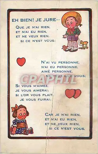Cartes postales Eh Bien Je Jure Paul Heckscher Paris