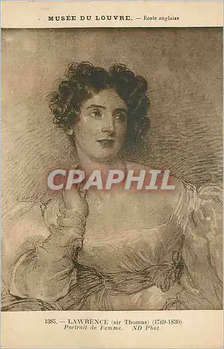 Cartes postales Musee du Louvre Ecole Anglaise Portrait de Femme
