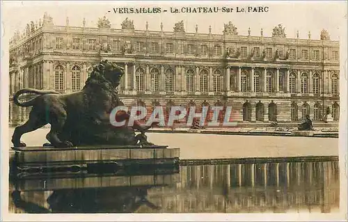 Cartes postales Versailles Le Chateau sur le Parc Lion