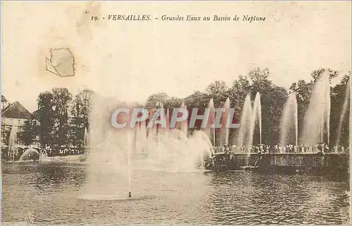 Cartes postales Versailles Grandes Eaux au Bassin de Neptune