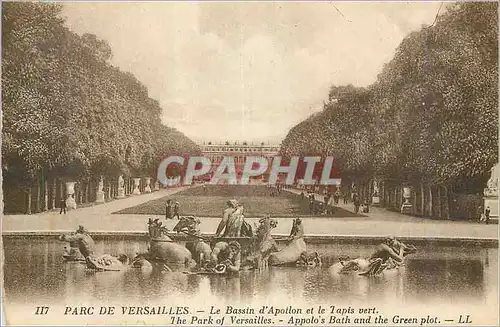 Cartes postales Parc de Versailles Le Bassin d'Apollon et le Tapis Vert