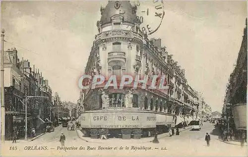 Ansichtskarte AK Orleans Perspective des Rues Bannier et de la Republique