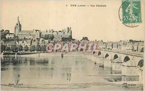 Ansichtskarte AK Gien (Loiret) Vue Generale