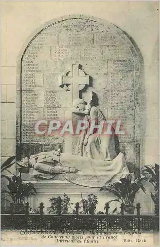 Ansichtskarte AK Courtenay (Loiret) Le Monument aux Enfants de Courtenay morts pour la France