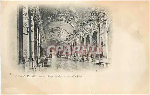 Cartes postales Palais de Versailles La Salle des Glaces (carte 1900)