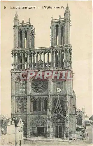 Cartes postales Mantes sur Seine L'Eglise Notre Dame