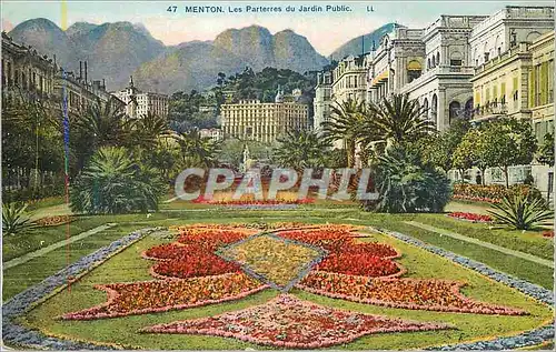 Cartes postales Menton Les Parterres du Jardin Public