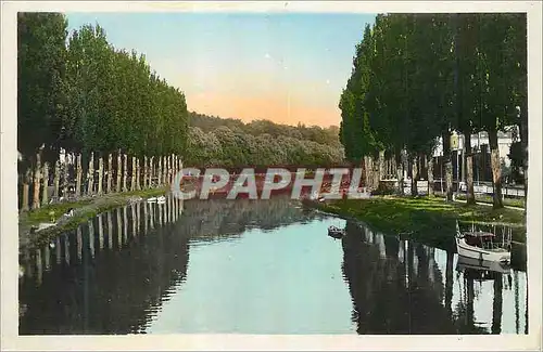 Moderne Karte Melun (S et M) La Seine Vue prise du Pont de Pierre