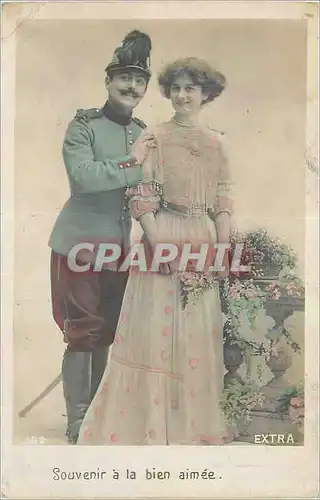 Cartes postales Souvenir a la bien Aimee Militaria