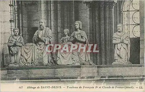 Ansichtskarte AK Abbaye de Saint Denis Tombeau de Francois Ier et Claude de France (Detail)