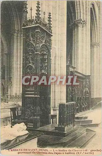 Ansichtskarte AK Abbaye de Saint Denis Les Stalles du Choeur (Cote Gauche)