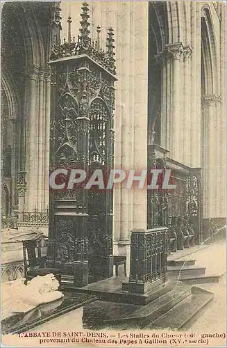 Cartes postales Abbaye de Saint Denis Les Stalles du Choeur (Cote Gauche)