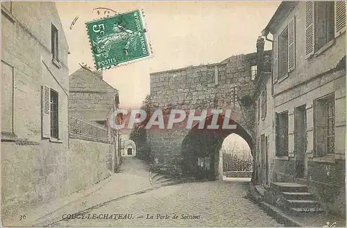 Cartes postales Coucy Chateau La Porte de Soissons