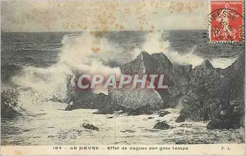 Cartes postales Le Havre Effet de Vagues par Gros Temps