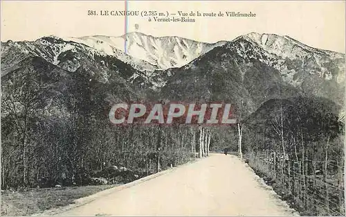 Ansichtskarte AK Le Canigou (2785 m) Vue de la Route de Villefranche a Vernet les Bains