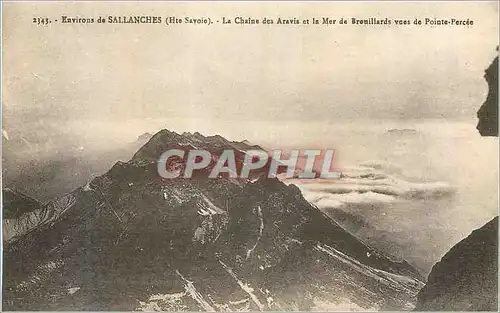 Cartes postales Environs de Sallanches (Hte Savoie) La Chaine des Aravis et la Mer de Broullards