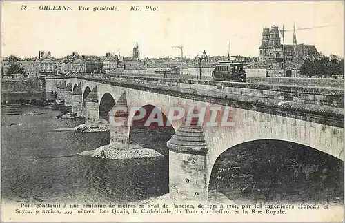 Cartes postales Orleans Vue Generale Pont Construit a une Centaine de Metres en Aval de l'Ancien Tramway