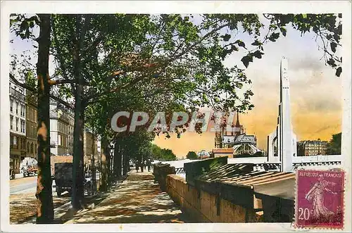 Moderne Karte Paris et ses Merveilles Nouveau Pont de la Tournelle et Statue Ste Genevieve