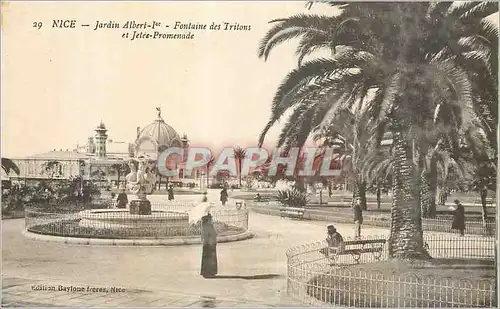 Cartes postales Nice Jardin Albert Ierr Fontaine des Tritons et Jetee Promenade