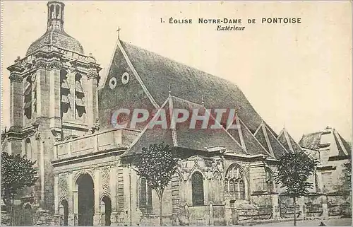 Cartes postales Eglise Notre Dame de Pontoise Exterieur