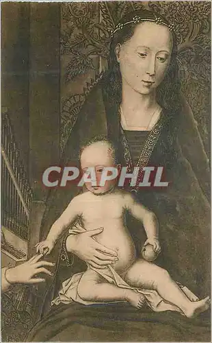 Ansichtskarte AK Bruges Hopital Saint Jean Mariage Mystique de Sainte Catherine Detail du Triptyque La Vierge et