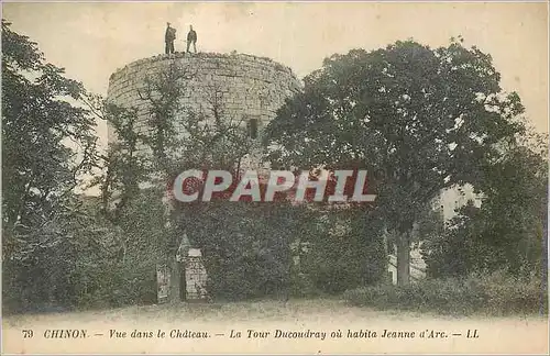 Ansichtskarte AK Chinon Vue dans le Chateau La tour Ducoudray ou Habita Jeanne d'Arc