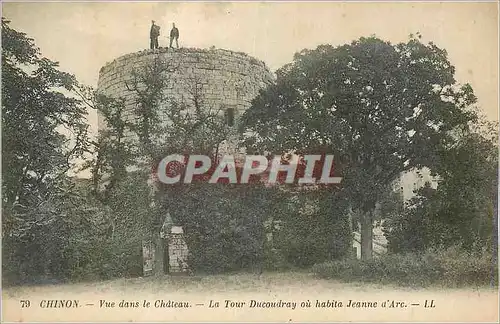 Cartes postales Chinon Vue dans le Chateau La tour Ducoudray ou Habita Jeanne d'Arc