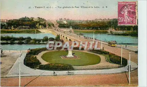 Cartes postales Tours (I et L) Vue Generale du Pont Wilson et la Loire
