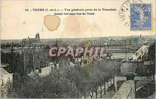 Cartes postales Tours (I et L) Vue Generale prise de la Tranchee