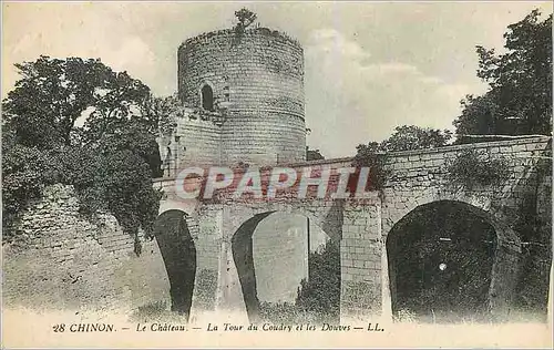 Cartes postales Chinon Le Chateau La Tour du Coudry et les Douves