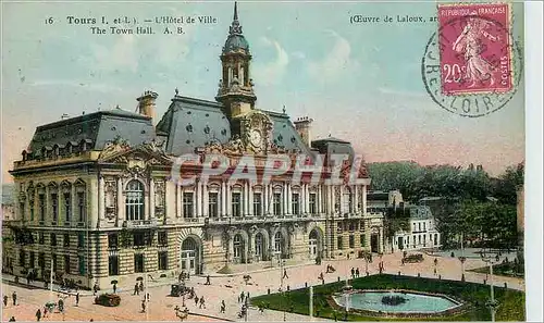 Cartes postales Tours (I et L) L'Hotel de Ville