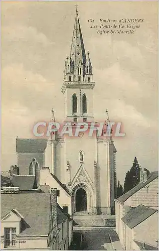 Cartes postales Environs d'Angers Les Ponts de Ce Erigue Eglise St Maurille