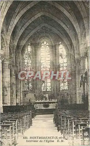 Cartes postales Montmorency (S et O) Interieur de l'Eglise