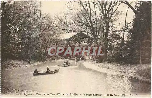 Cartes postales Lyon Parc de la Tete d'Or La Riviere et le Pont Couvert