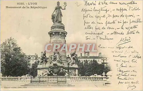 Cartes postales Lyon Monument de la Republique (carte 1900)