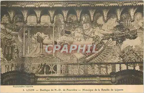 Cartes postales Lyon Basilique de N D de Fourviere Mosaique de la Basilique de Lepante